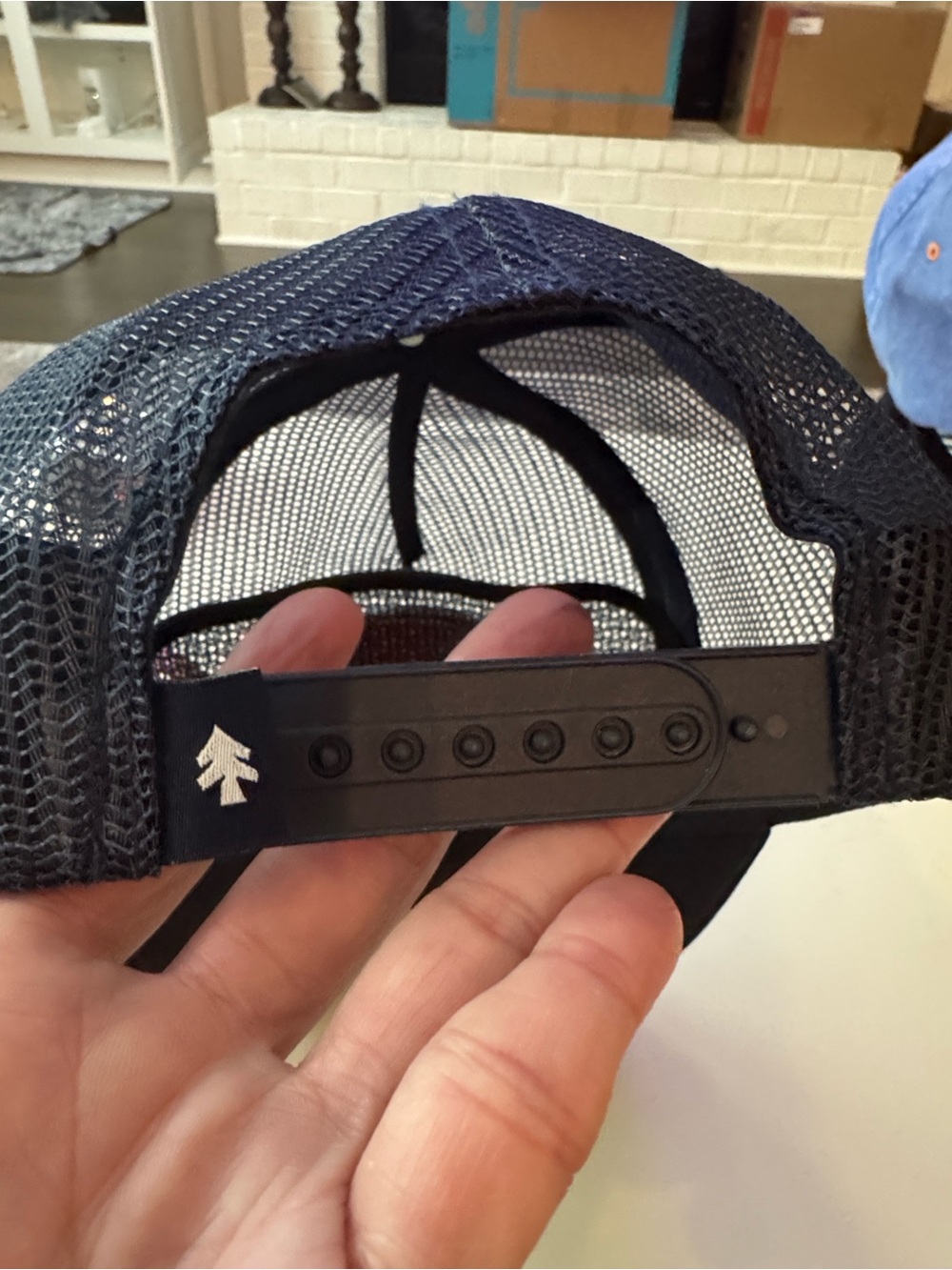 Coors Banquet Navy Mesh Trucker Hat with Red Logo Patch - Picture 5 of 7